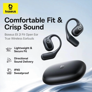 Навушники Baseus Eli 2i Fit Open-Ear TWS спортивні амбушюри для бігу  Black