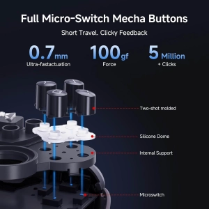 Геймпад MOBAPAD Chitu 2 HD Механічні кнопки, Турбо, 6 осьовий гіроскоп Black