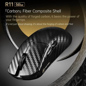 Миша ATTACK SHARK R11 ULTRA 42000 DPI, PAW3950 MAX, Carbon Shark, 8K,Black