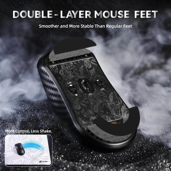 Миша ATTACK SHARK R11 ULTRA 42000 DPI, PAW3950 MAX, Carbon Shark, 8K,Black