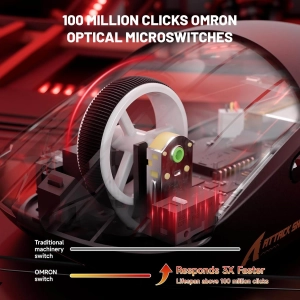 Миша ATTACK SHARK X8 Ultimate 42000 DPI PAW3950MAX,8K Sensor,Nordic 54L15 Black