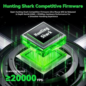 Бездротова миша ATTACK SHARK V5 42000 DPI PAW3950MAX,8K,Nordic 52840,Black