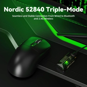 Бездротова миша ATTACK SHARK V5 42000 DPI PAW3950MAX,8K,Nordic 52840,Black