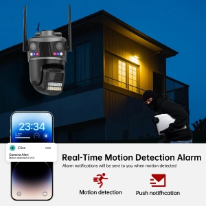 Зовнішня IP WiFi камера QEARIM EP20-SP3M ICSEE 3 Лінзи автостеження за людиною