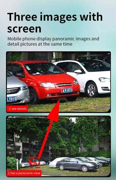 Вулична 12MP IP Камера 3 в 1 WiFi Поворотна P23 IPC 360