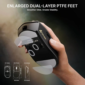 Безпровідна мишка ATTACK SHARK V8 42000 DPI PAW3950MAX Nordic 54L15 8K Black