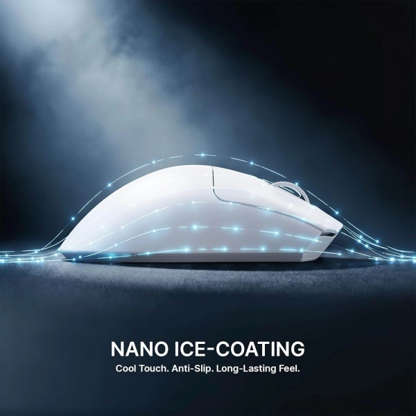 Безпровідна мишка ATTACK SHARK V8 42000 DPI PAW3950MAX Nordic 54L15 8K White