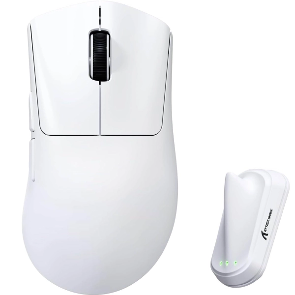 Безпровідна мишка ATTACK SHARK V8 42000 DPI PAW3950MAX Nordic 54L15 8K White