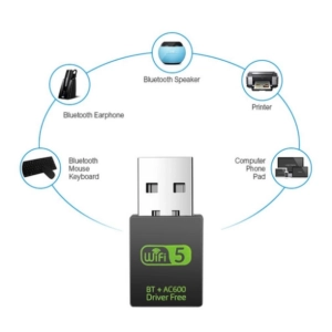 USB-адаптер ZEXMTE 600Mbps Wi-Fi+Bluetooth для ноутбуків ПК