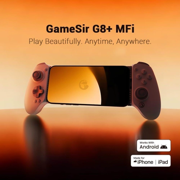 Геймпад GameSir G8 Plus MFI для iPhone 15/16/17/iPad Mini та Android (USB-C), Grey