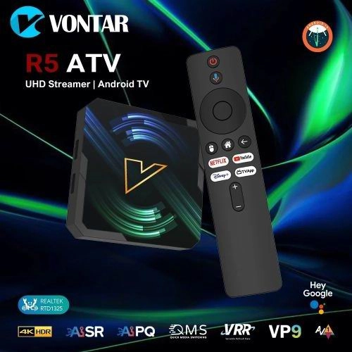 Vontar R5 4/64, Realtek RTD1325 Android 14 ATV, 4K Голос Управління