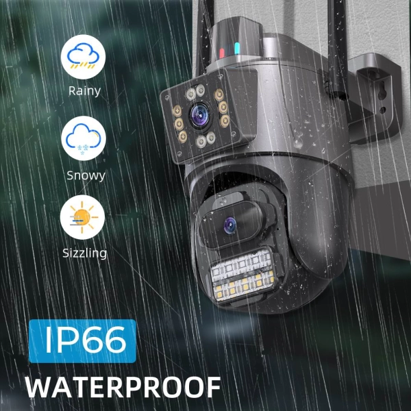 Вулична 6MP IP WiFi камера 2 в 1 TOX EP11A-QQ-6M 3+3MP ICSEE Автостеження за людьми