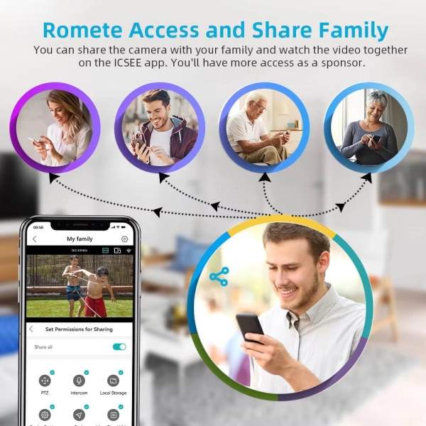 Вулична 6MP IP WiFi камера 2 в 1 TOX EP11A-QQ-6M 3+3MP ICSEE Автостеження за людьми