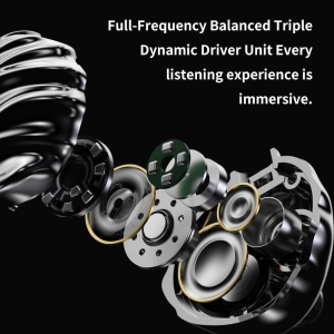 Навушники TRN Shell 4DD з 2-контактним знімним кабелем (мік) срібні