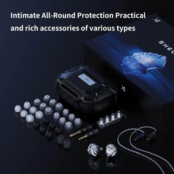 Навушники TRN Shell 4DD з 2-контактним знімним кабелем (мік) срібні