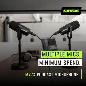 Мікрофон Shure MV7X (XLR) Чорний