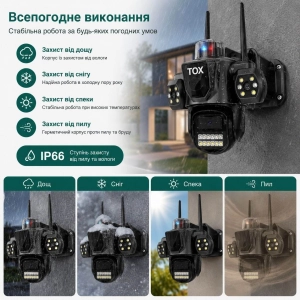 Зовнішня IP WiFi камера TOX EP17-SP3 Автостеження за людиною ICSEE