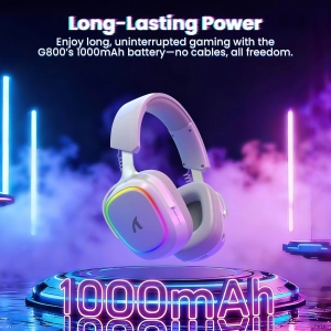 Навушники ATTACK SHARK G800, об'ємний звук 7.1, Bluetooth/2.4G для ПК, PS5, PS4, Xbox Білі