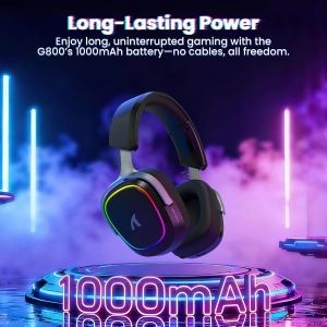 Навушники ATTACK SHARK G800, об'ємний звук 7.1, Bluetooth/2.4G для ПК, PS5, PS4, Xbox Чорного кольору