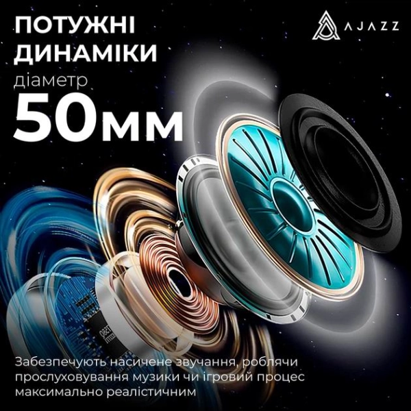 Навушники Ajazz AHM09 MAX Чорні