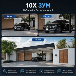 Зовнішня 20 MP IP камера 3 в 1 Overscam 10X Zoom 3 моторизовані камери WiFi FFVideo