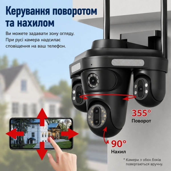 Зовнішня 20 MP IP камера 3 в 1 Overscam 10X Zoom 3 моторизовані камери WiFi FFVideo