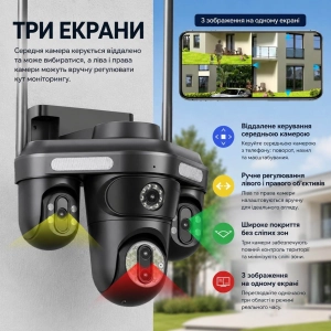 Зовнішня 20 MP IP камера 3 в 1 Overscam 10X Zoom 3 моторизовані камери WiFi FFVideo